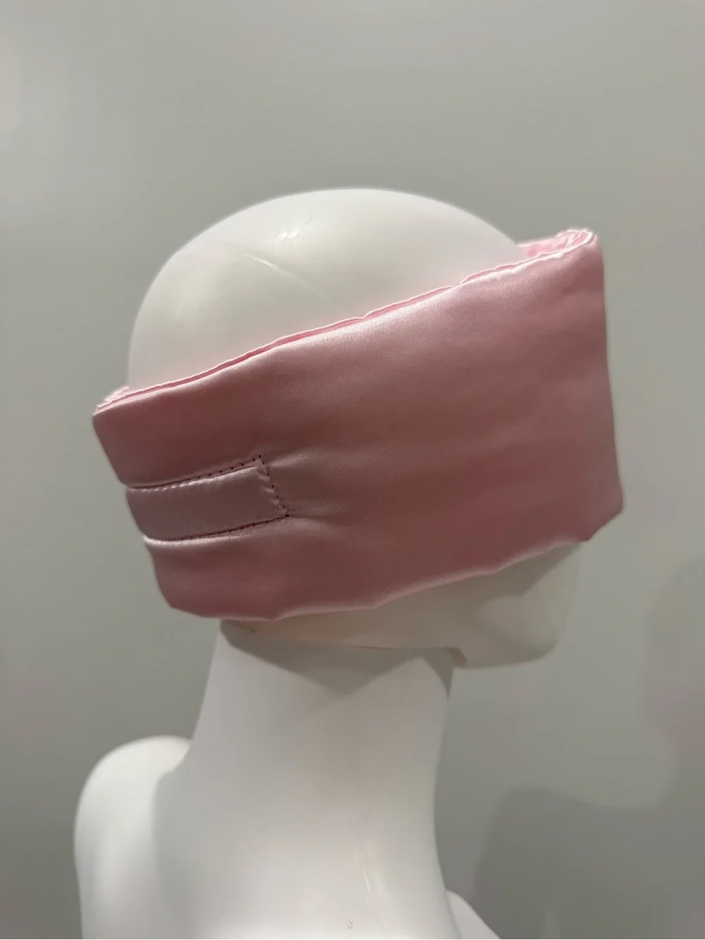 Blush Pink Satin Eye Mask For Travel and Rest